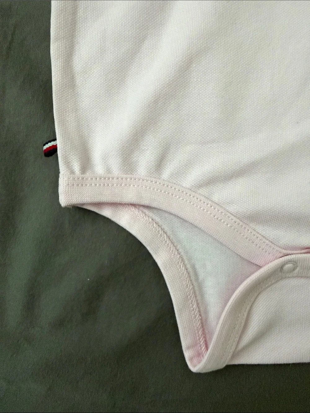 Tommy Hilfiger My First Polo Baby Bodysuit 12M Pink NWT